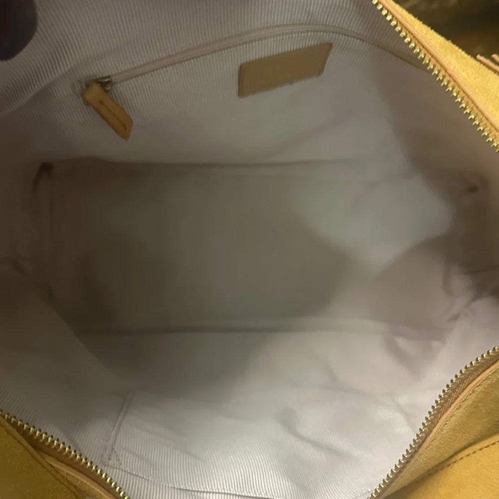 NWT- Margot New York Suede Leather Tan Shoulder Hobo Bag. New With Tags. - Picture 7 of 16